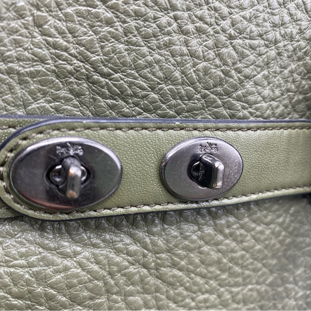 COACH Swagger 21 Carryall Top Handle Crossbody Bag Purse ARMY GREEN - Picture 7 of 7